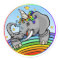 Uniphant Round Sticker / Decal