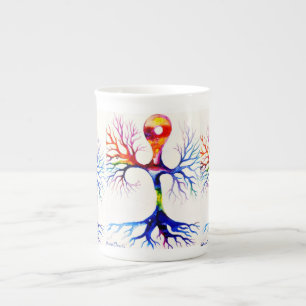 Unipolar neuron bone china mug