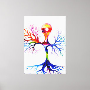 Unipolar neuron canvas print