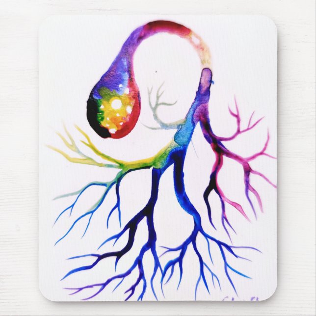 Unipolar neuron  mouse mat (Front)