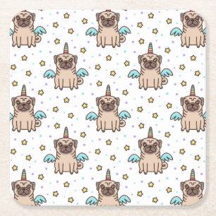 Unipug Pattern Square Paper Coaster