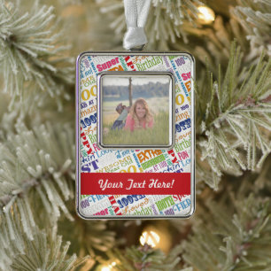 Unique 100th Birthday Party Personalised Gifts Silver Plated Framed Ornament