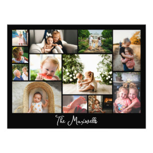 Unique 12 Photo Collage Minimalist Simple montage Print