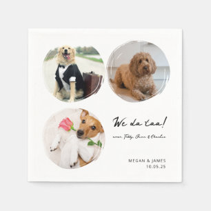 Unique 3 Photos We Do Too Pet Cat Dog Wedding Napkin