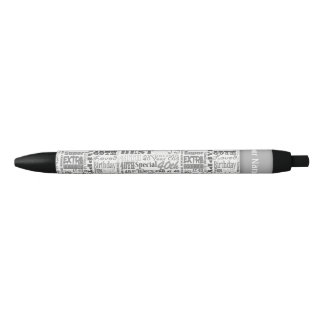 Unique 40th Birthday Party Personalised Gifts Black Ink Pen