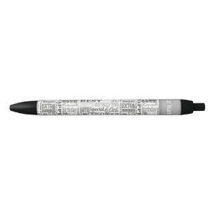 Unique 60th Birthday Party Personalised Gifts Black Ink Pen