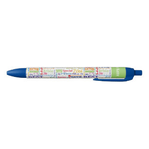 Unique 70th Birthday Party Personalised Gifts Blue Ink Pen