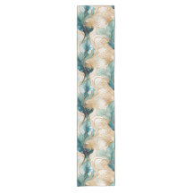 Unique Abstract Alcohol Ink With Golden Boundaries