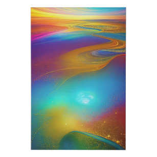 Unique Abstract Canvas Print Jewel Rainbow Colour
