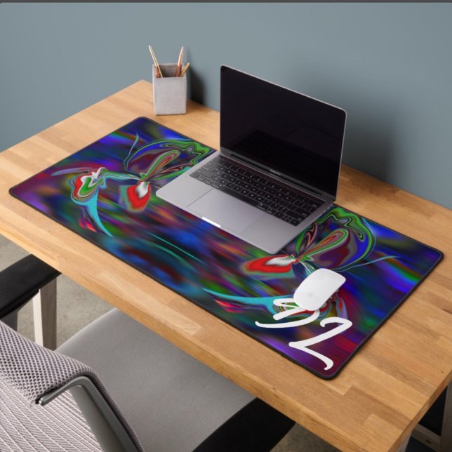 Unique Abstract Colourful Marble Liquid  Desk Mat (Creator Uploaded)