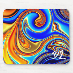 Unique Abstract Colourful Marble Liquid Mousepad