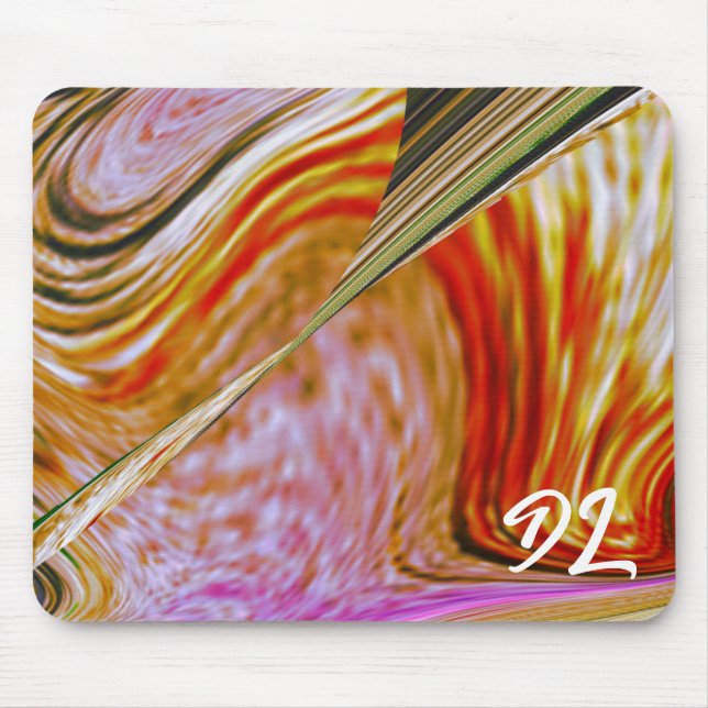 Unique Abstract Colourful Marble Liquid  Mousepad (Front)