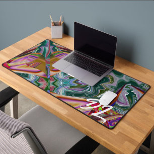 Unique Abstract Colourful Marble Liquid  Mousepad Desk Mat