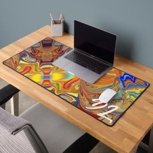 Unique Abstract Colourful Marble Liquid Mousepad Desk Mat
