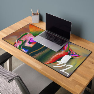 Unique Abstract Colourful Marble Liquid Mousepad Desk Mat