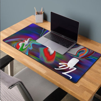 Unique Abstract Colourful Marble Liquid  Mousepad Desk Mat