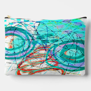 Unique Abstract Digital Art Accessory Pouch