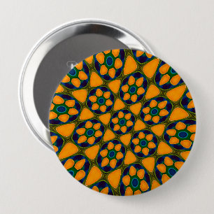 Unique Abstract Flowers Pattern 10 Cm Round Badge
