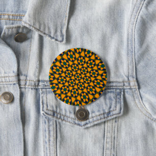 Unique Abstract Flowers Pattern 7.5 Cm Round Badge