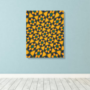 Unique Abstract Flowers Pattern Canvas Print