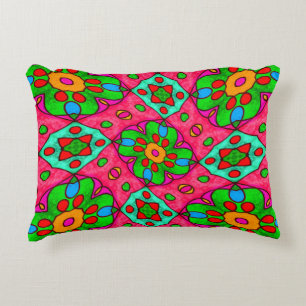 Unique Abstract Flowers Pattern Decorative Cushion