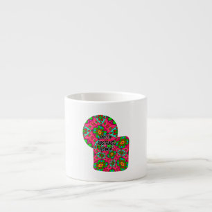 Unique Abstract Flowers Pattern Espresso Cup