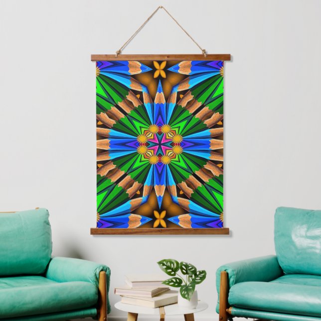 Unique Abstract Flowers Pattern Hanging Tapestry (Living Room)