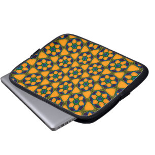 Unique Abstract Flowers Pattern Laptop Sleeve