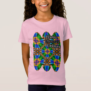 Unique Abstract Flowers Pattern T-Shirt