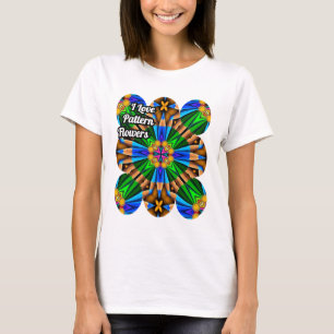 Unique Abstract Flowers Pattern T-Shirt