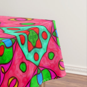 Unique Abstract Flowers Pattern Tablecloth