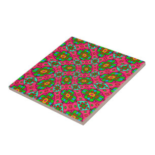 Unique Abstract Flowers Pattern Tile
