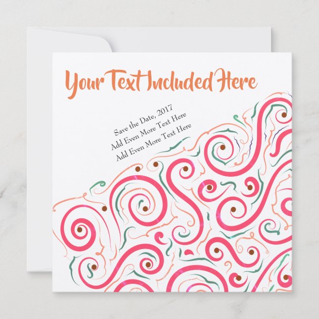 Unique Abstract Invitation by LH (Front)