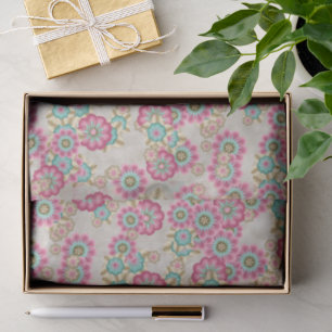 Unique Abstract Japanese Flowers Art Pattern Tissue Paper