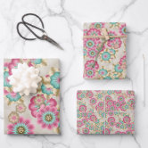 Small Pink Flowers Romantic Girly Cute Floral Wrapping Paper Sheets, Zazzle