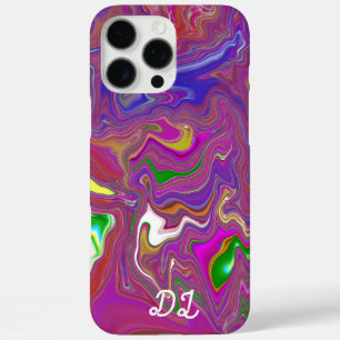 Unique Abstract Marbled Liquified  Oil Paint  iPhone 16 Pro Max Case