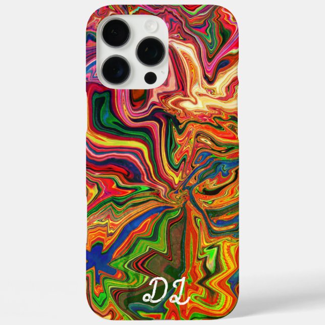 Unique Abstract Marbled Liquified  Orange Case-Mate iPhone Case (Back)