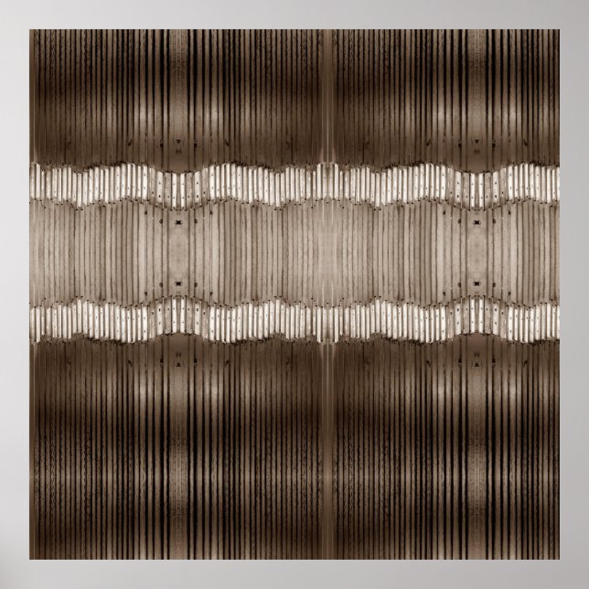 Unique Abstract Pattern Brown and Beige Poster (Front)