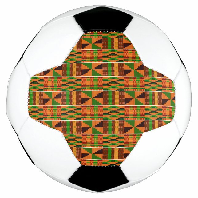 Unique African Orange Classic Kente Football (Front)