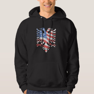 Unique Albanian American Flag Albania America Prid Hoodie