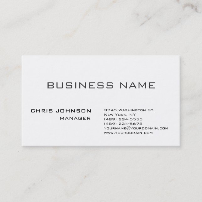 Unique amazing professional design business card (Front)