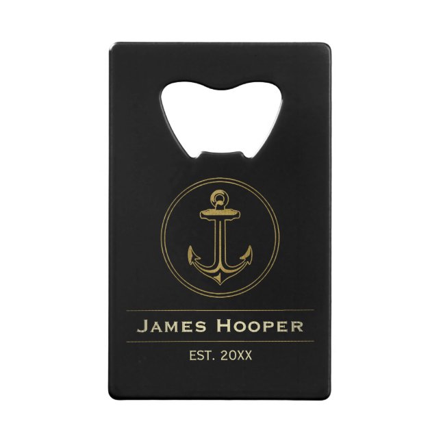 Unique anchor with name and date | Nautical Gifts (Front)