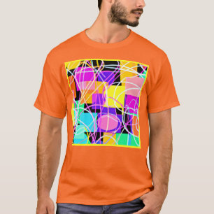 Unique And Colourful Neon Patterns Art T-Shirt