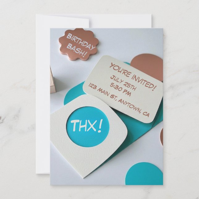 Unique and Distinctive Birthday Invitation Design (Front)