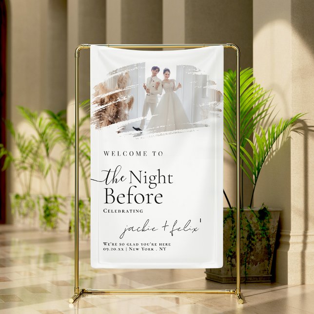 Unique And Elegant Dinner Rehearsal Welcome Banner (Creator Uploaded)