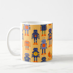 unique and fun robot. coffee mug