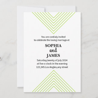 Unique and minimalist wedding invitation