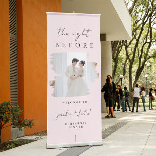 Unique And Modern Rehearsal Dinner Welcome Custom Retractable Banner