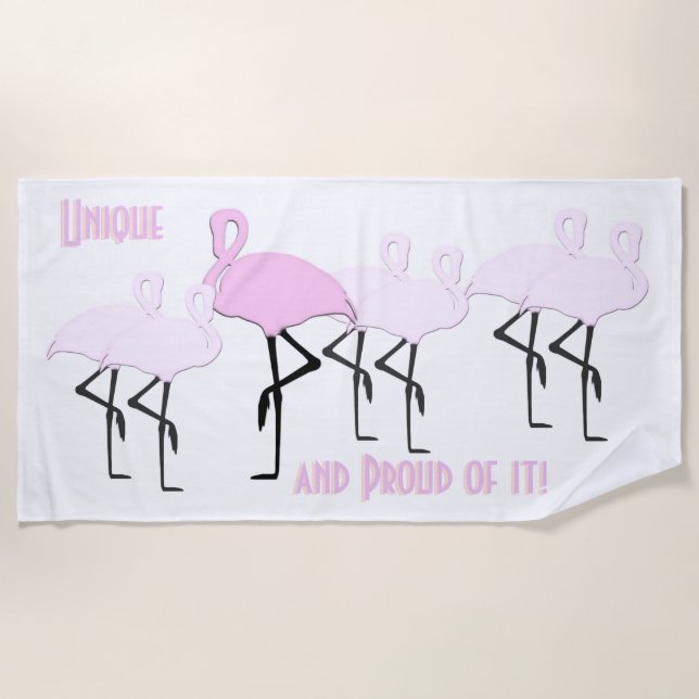 Unique and Proud Beach Towel (Front)
