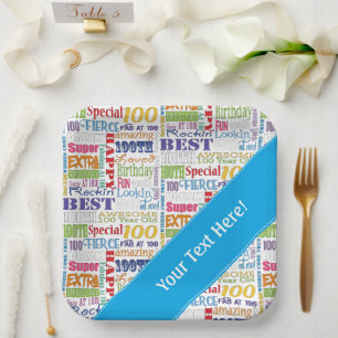 Unique And Special 100th Birthday Party Gifts Paper Plate